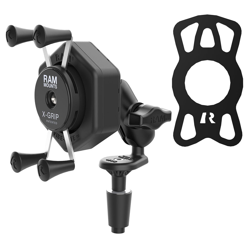 RAM Mount RAM XGrip Phone Mount wVibeSafe  Fork Stem Base  Short RAMB176AUN7462