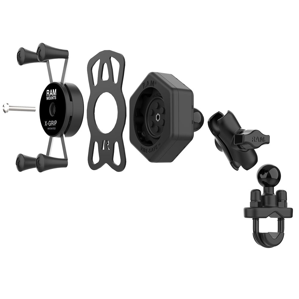 RAM Mount RAM XGrip Phone Mount wVibeSafe  UBolt Base  Short RAMB149ZAUN7462
