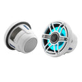 JL Audio M6 Series 88 Marine Coaxial Speakers wGloss White Sport Grille  Transflective LED Lighting  M6880XSGwGwi