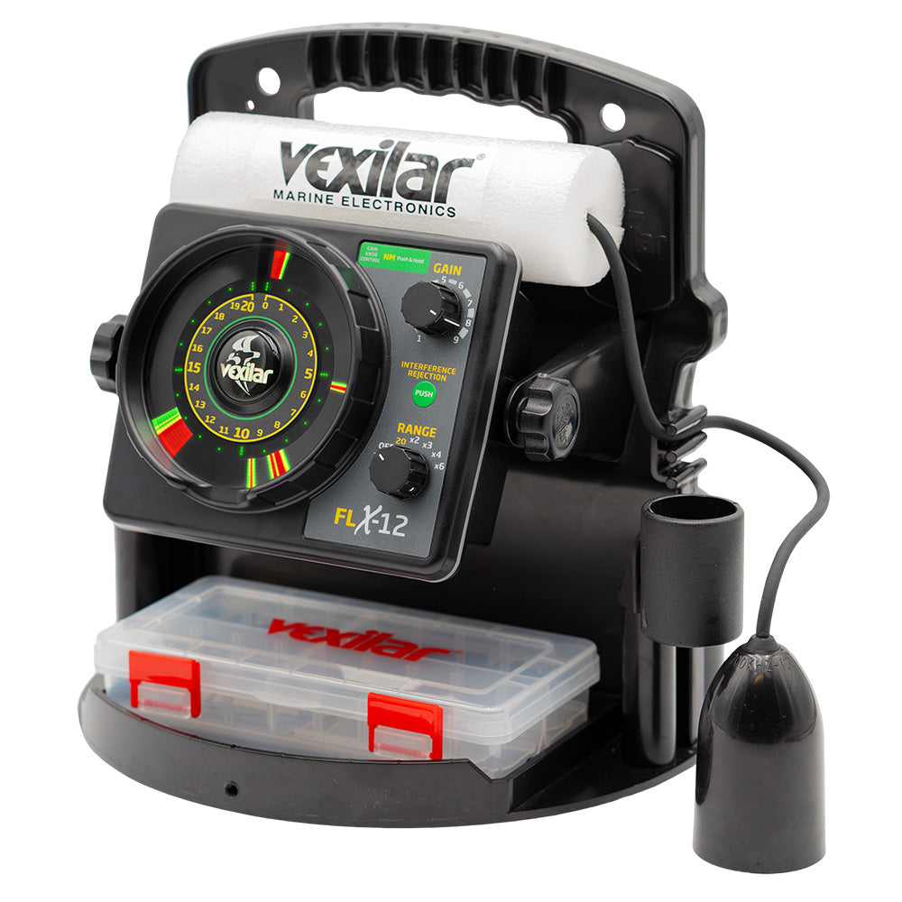 Vexilar FLX12 Pro Pack II Fishing System w12 Degree Ice Ducer PPX1212