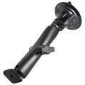 RAM Mount Twist Lock Suction Cup Mount wLong Double Socket Arm RAMB166UC
