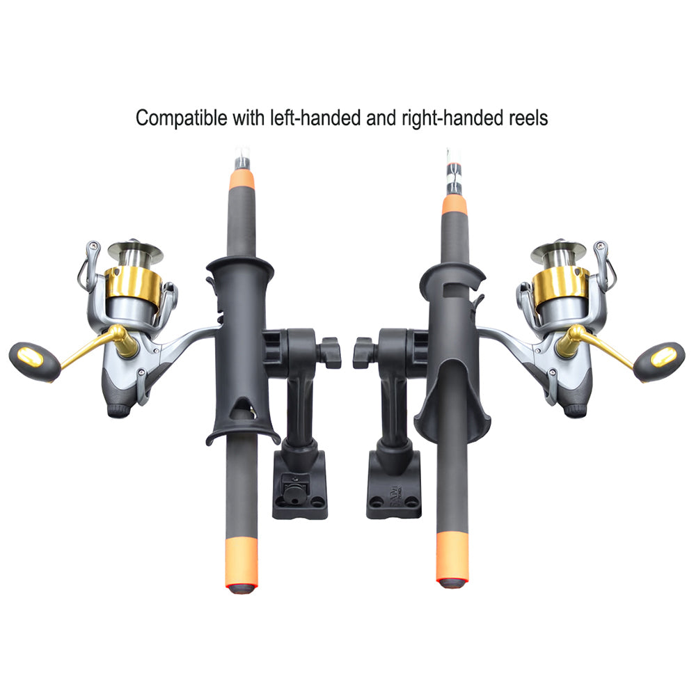 RAM Mount RAM Tube Jr Fishing Rod Holder Standard 4 Length Post Spline  Combo BulkheadFlat Surface Base wPlunger