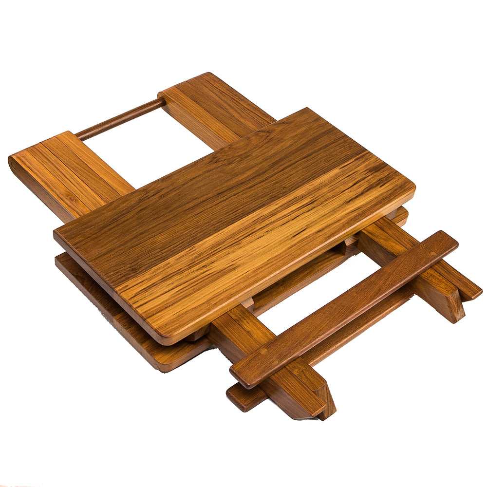 Whitecap Teak Solid Top Fold Away Table 60031