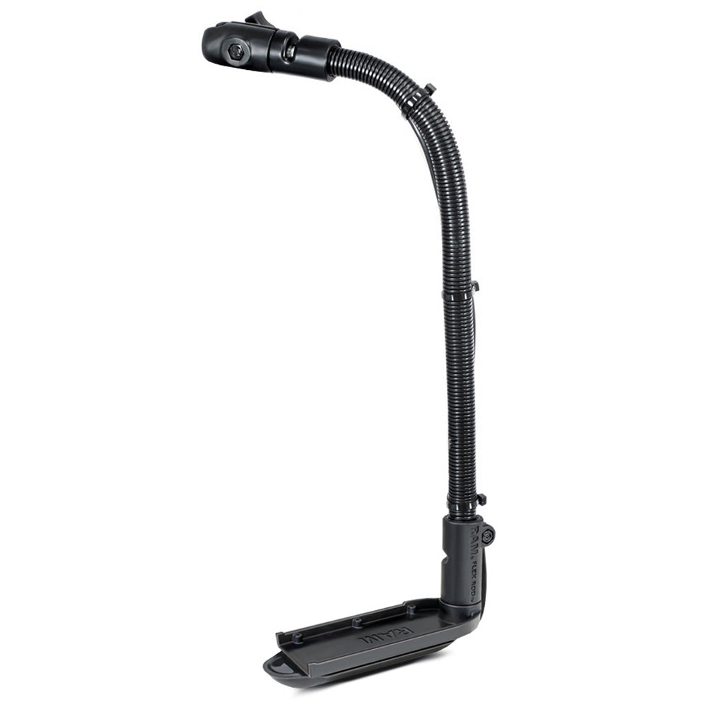 RAM Mount Transducer Arm Mount w18 Rigid Aluminum Rod  Open Single Socket fLowrance StructureScan LSS1  LSS2
