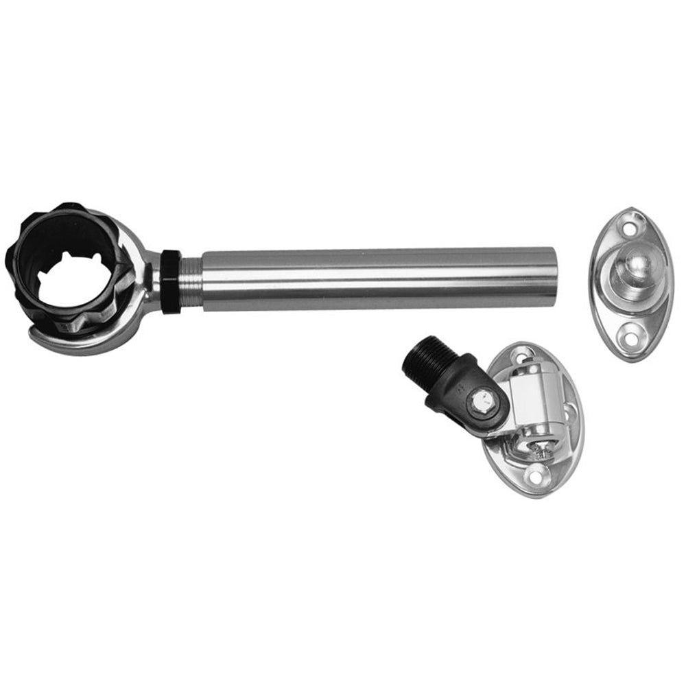Rupp Threaded Antenna Support w6 Flat Mount Oval 4Way Base  15 Collar PAK0006