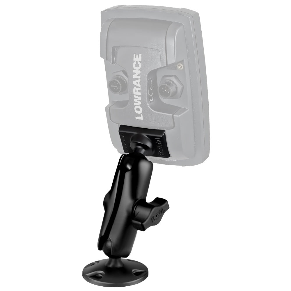 RAM Mount 1 Ball Light Use Composite Mount fLowrance Elite4  Mark4 Series Fishfinders RAPB101ULO11
