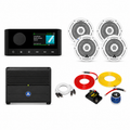 JL Audio Complete Marine Audio Kit | Fusion MS-RA210, 4 M3 6.5" Speakers, XDM400/4 & Wiring Kit