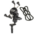 RAM Mount Fork Stem Mount wShort Double Socket Arm  Universal XGrip CelliPhone Cradle RAMB176AUN7U