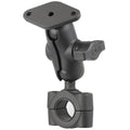 RAM Mount RAM Torque 34  1 Diameter HandlebarRail Base with 1 Ball SHORT Arm and Diamond Plate RAMB408751A238U