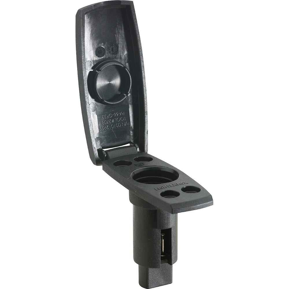 Attwood LightArmor PlugIn Base  2 Pin  Black  Rectangle 910V2PB7