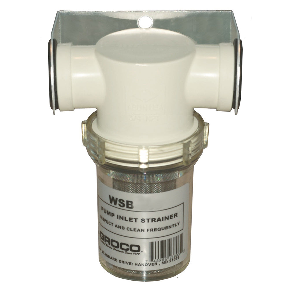 GROCO 34 Fresh Water Strainer wPlastic Basket WSB750P