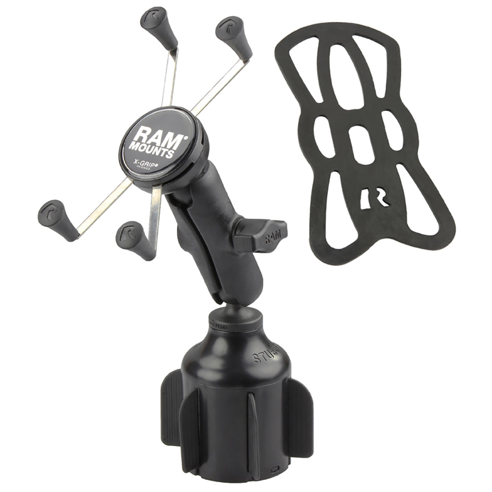 RAM Mount RAM XGrip Large Phone Mount wRAM Stubby Cup Holder Base RAPB2994UN10U