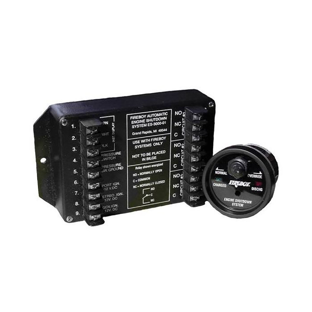 FireboyXintex 8 Circuit Engine Shutdown wTime Delay  Round Display ES801501