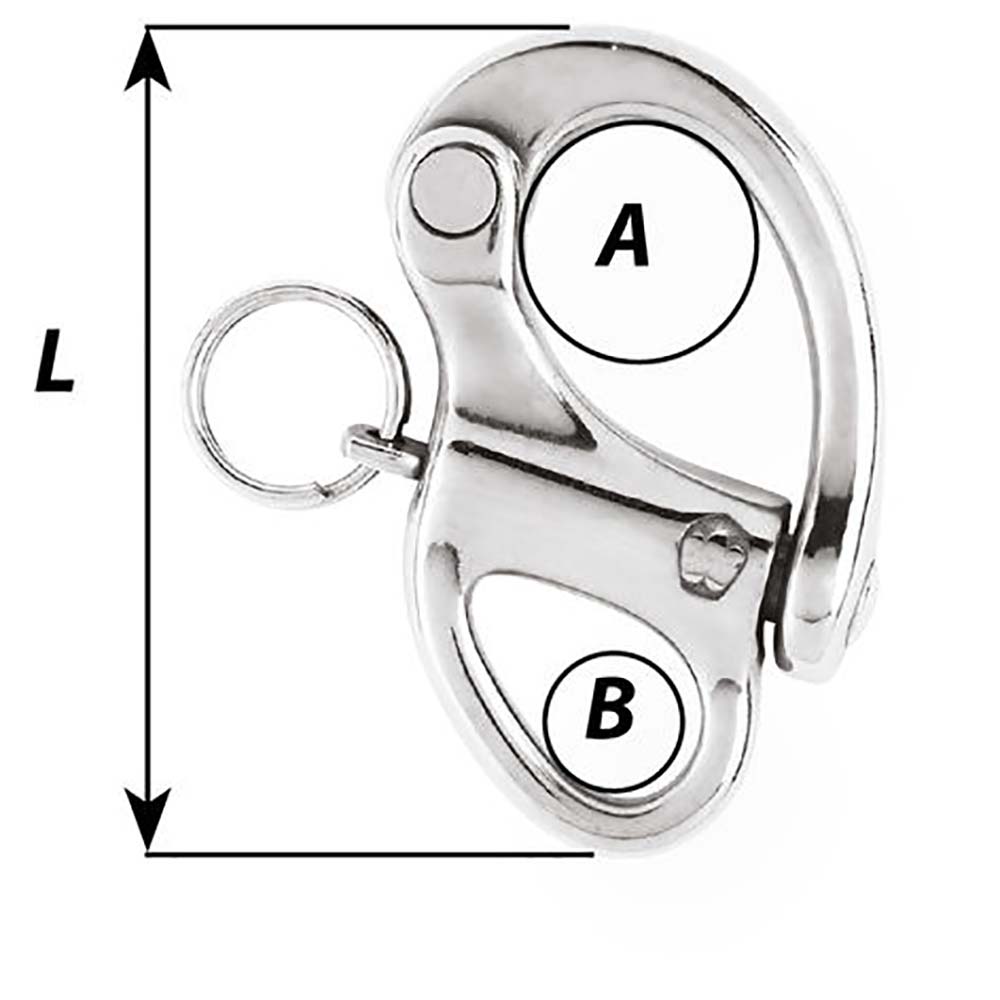 Wichard 234 Snap Shackle wFixed Eye  70mm 2472W