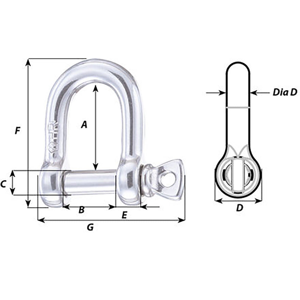 Wichard HR D Shackle  Diameter 1564 11204W