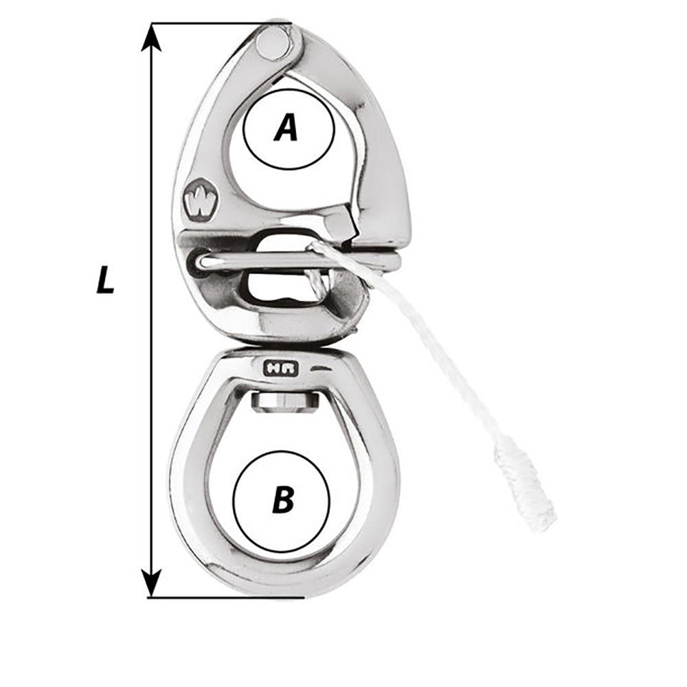 Wichard HR Quick Release Snap Shackle With Large Bail  90mm Length  33564 2774W