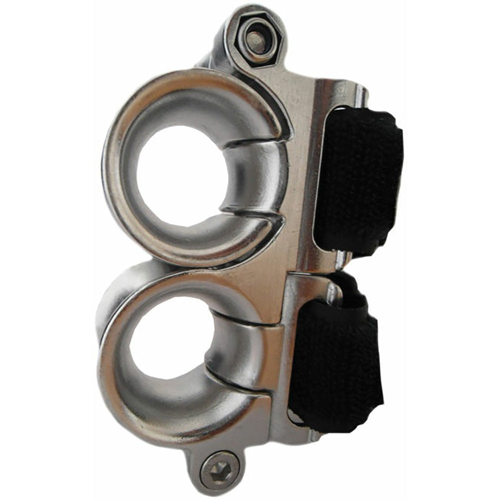 Wichard Double Fairlead  25mm Diameter Stanchion wWebbing  Velcro Stipe 20220W
