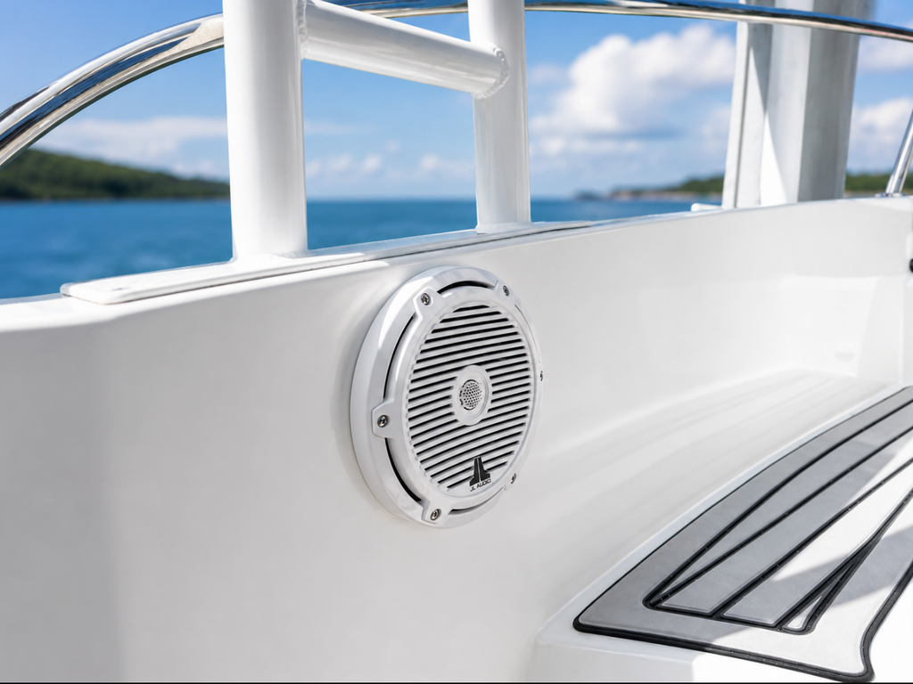 JL Audio M3 Marine Speaker Bundle – 4 M3-650X 6.5" Boat Speakers + XDM400/4 Amplifier