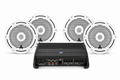 JL Audio M3 Marine Speaker Bundle – 4 M3-650X 6.5" Boat Speakers + XDM400/4 Amplifier