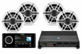 JL Audio M6 Complete Marine Audio Bundle w/ Fusion Apollo RA770, 4 M6 6.5" White Sport Marine Speakers & XDM600/6