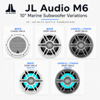 JL Audio M6 Marine Audio Bundle w/ Fusion Apollo MS-RA770, 6 M6 Speakers, 10" M6 Sub & XDM800/8 Amp