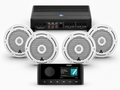 JL Audio Marine Bundle - Fusion MS-RA210, XDM400/4 & 4 M3 Speakers