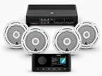 JL Audio Marine Bundle - Fusion MS-RA210, XDM400/4 & 4 M3 Speakers